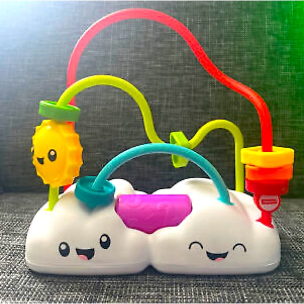 Fisher-Price, chasing rainbows bead, maze, infant, and toddler sensory toy